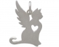 Sterling Silver Angel Cat Charm