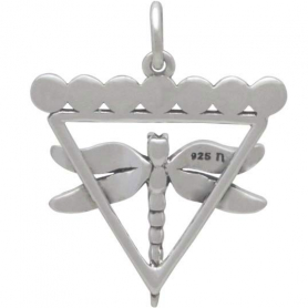 Sterling Silver Dragonfly Charm with Moon Phases