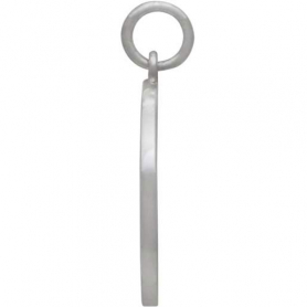 Sterling Silver Cabin Charm with Trees and Moon