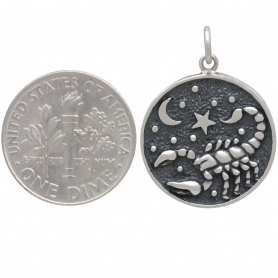 Sterling Silver Astrology Scorpio Pendant