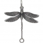 Sterling Silver Detailed Dragonfly Link 27x21mm