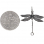 Sterling Silver Detailed Dragonfly Link 27x21mm