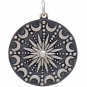 Sterling Silver Sun and Moon Mandala Pendant