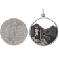 Sterling Silver Hiking Girl Charm