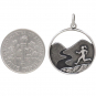 Sterling Silver Trail Running Girl Charm