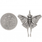 Sterling Silver Luna Moth Pendant 28x24mm