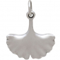 Sterling Silver Ginkgo Leaf Charm 20x16mm