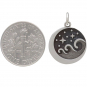 Sterling Silver Starry Night Wave Charm