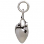  Sterling Silver Small 3D Anatomical Heart Charm 