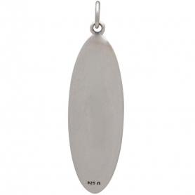 Sterling Silver Oval Sequoia Tree Pendant