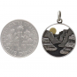 Sterling Silver Layer Canyon Charm with Bronze Sun