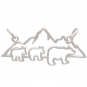  Sterling Silver Mama and 2 Baby Bear Pendant Festoon