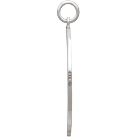 Sterling Silver Openwork Sun Pendant with Waves