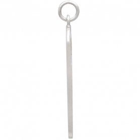 Silver Rectangle Tree Pendant with Bronze Sun