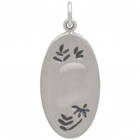 Sterling Silver Flower and Cat Skull Pendant 