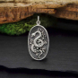 Sterling Silver Flower and Snake Pendant
