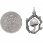 Sterling Silver Mushroom Charm with Branch Frame