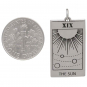 Sterling Silver Sun Tarot Card Charm