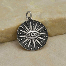 Sterling Silver All Seeing Eye Mandala Charm