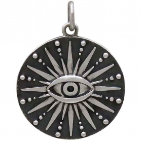Sterling Silver All Seeing Eye Mandala Charm