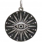 Sterling Silver All Seeing Eye Mandala Charm