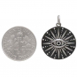 Sterling Silver All Seeing Eye Mandala Charm
