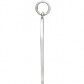 Sterling Silver Layered Tree and Mountain Oval Charm