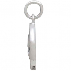 Sterling Silver Shadow Box Skull Charm 