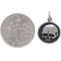 Sterling Silver Shadow Box Skull Charm 