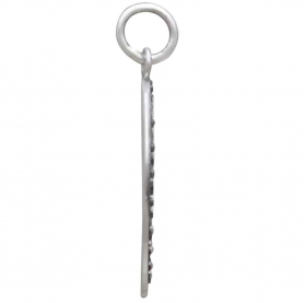 Sterling Silver Rabbit Over the Moon Pendant 26x20mm