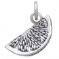 Sterling Silver Orange Slice Charm 15x13mm