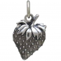 Sterling Silver Strawberry Charm 17x9mm