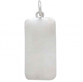 Sterling Silver UFO and Trees Charm 26x10mm