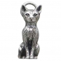 Sterling Silver 3D Cat Pendant 16x6mm