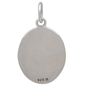 Sterling Silver Flying Airplane Pendant Back View