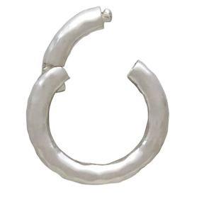 Silver Removable Charm Holder Hammered Texture Back View