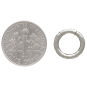 Silver Removable Charm Holder Hammered Texture with Dime