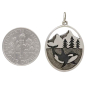 Sterling Silver Layered Orca Pendant with Dime