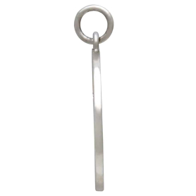 Mixed Metal Mountain Trees and Waves Layered Pendant Side View