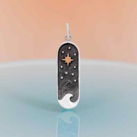 Nina Designs Mixed Metal Waves and North Star Layered Pendant