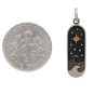 Mixed Metal Waves and North Star Layered Pendant with Dime