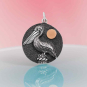 Nina Designs Sterling Silver Pelican Charm with Bronze Sun