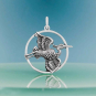 Sterling Silver Flying Heron Charm 25x21mm