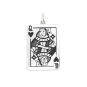 Nina Designs Sterling Silver Queen Playing Card Pendant