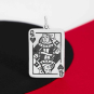 Sterling Silver Queen Playing Card Pendant 29x16mm