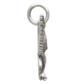 Sterling Silver Flying Owl Charm Side View