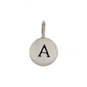 Sterling Silver Letter Charms - Initial A 13x8mm