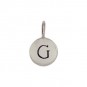 Sterling Silver Letter Charms - Initial G 13x8mm