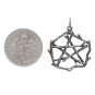 Sterling Silver Pentagram Branch Charm with Dime