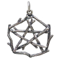 Sterling Silver Pentagram Branch Charm Back View